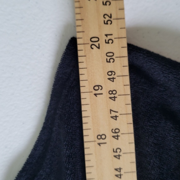 Torrid Midi Lightweight Terry Wrap Cover Up Dress 1X Black Side Slit Stappy Soft - Picture 12 of 16